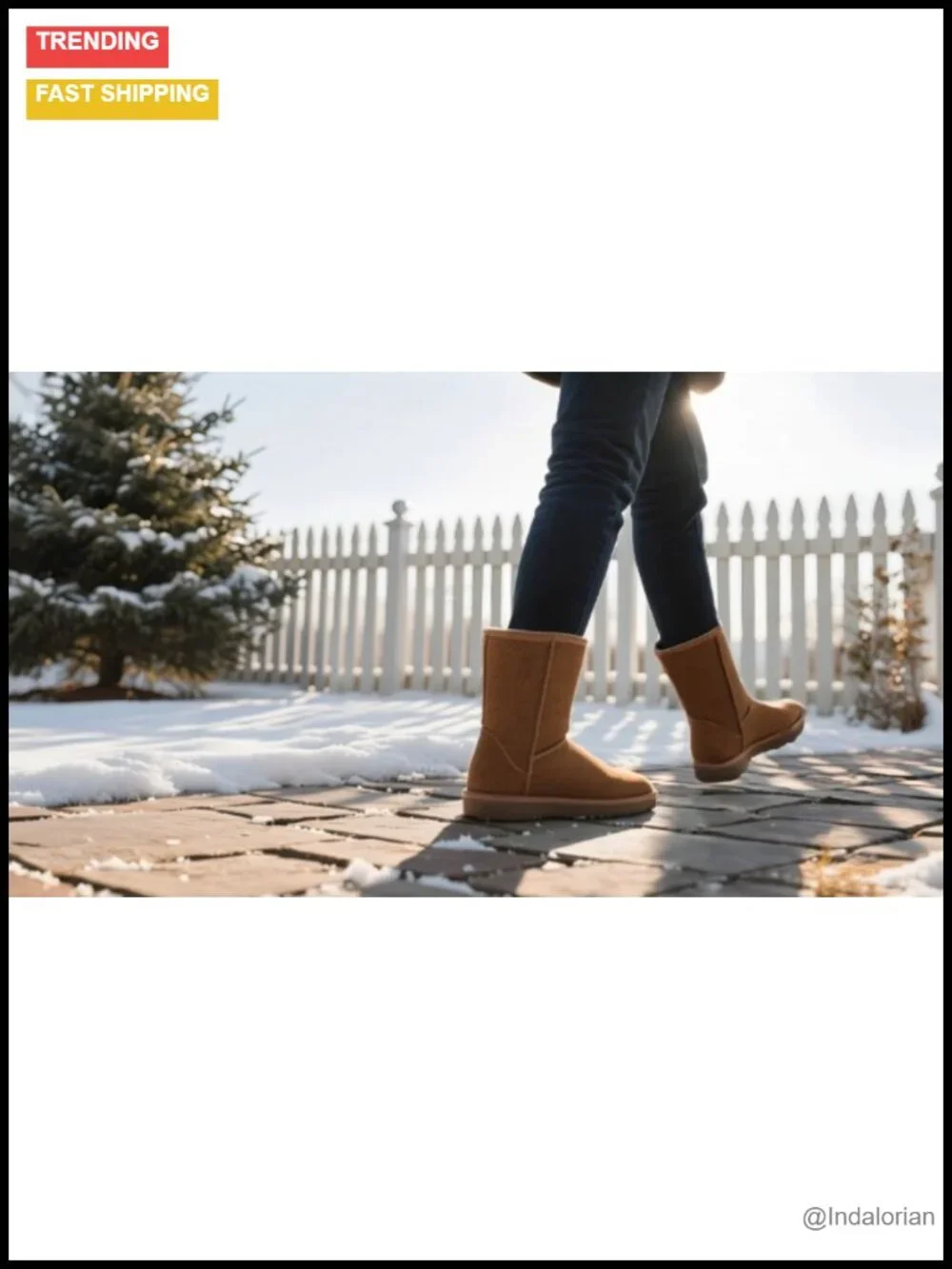 Men's Winter Snow Boots Warm Suede Faux Fur Lining Pull-On Slip-Resistant